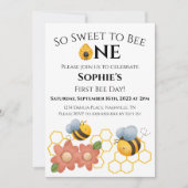 First Bee Day So Sweet to BEE one invitation 招待状 (正面)