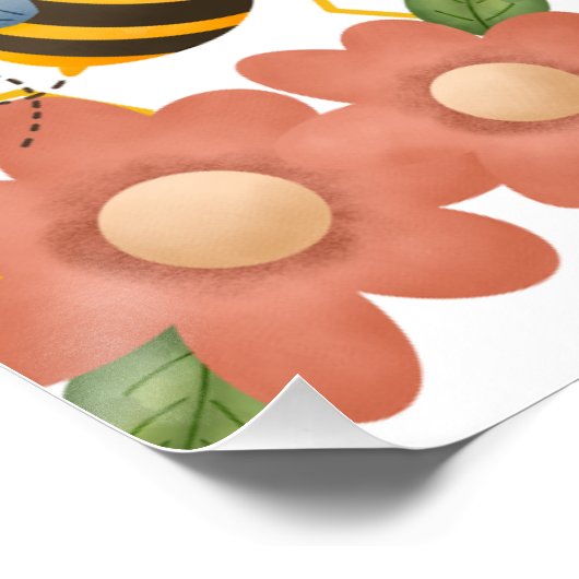 First Bee Day Welcome Sign - Glossy Poster ポスター (コーナー)