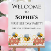 First Bee Day Welcome Sign - Glossy Poster ポスター