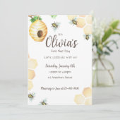 First 'Bee'Day Birthday Partyへの招待 招待状 (スタンド正面)