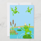 First birthday baby frog family party  招待状 (正面)