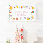 First Birthday Backdrop Sign, Little Sunshine 横断幕 (インサイチュ)