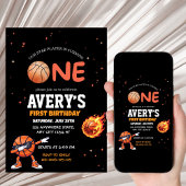 First birthday Basketball Invitation 招待状