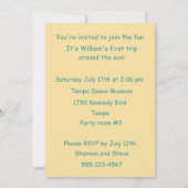 First Birthday Boy Party Digital Download 招待状 (裏面)