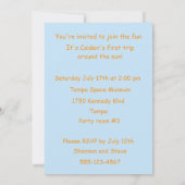 First Birthday Boy Party Digital Download 招待状 (裏面)