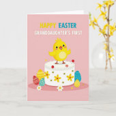 First Birthday Cake Card カード (黄色い花)