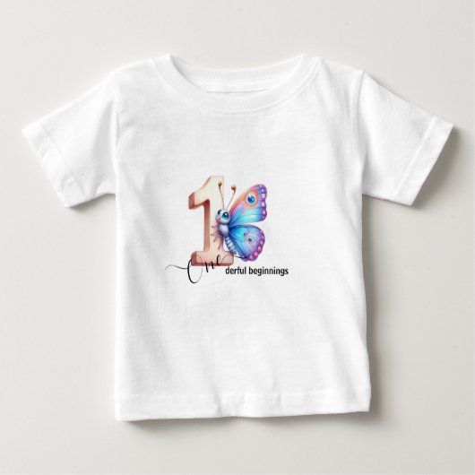 First Birthday Celebration Tee for Toddlers ベビーTシャツ (正面)
