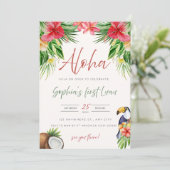 First Birthday Invitation - Aloha 招待状 (スタンド正面)