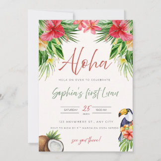 First Birthday Invitation - Aloha 招待状
