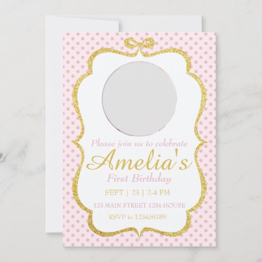 First Birthday Invite 招待状 (正面)