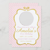First Birthday Invite 招待状 (正面/裏面)