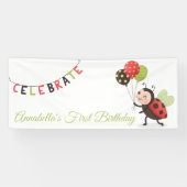 First Birthday Ladybug Banner 横断幕 (横)