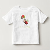 First Birthday Ladybug Toddler T-Shirt トドラーTシャツ (正面)