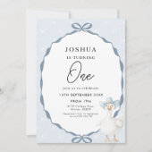 First Birthday Party Cute Duck  招待状 (正面)