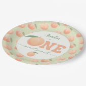 First Birthday Party One Sweet Peach  ペーパープレート (アングル)