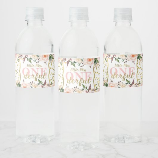 First Birthday Party Water Labels, Boho ペットボトルラベル (ボトル)