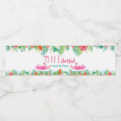 First Birthday Party Water Labels, Flamingos ペットボトルラベル (シングルラベル)