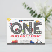 First Birthday Transportation Invitation 招待状 (スタンド正面)