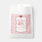 First Birthday valentine baby birthday party フェイバーバッグ (正面)