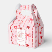 First Birthday valentine baby birthday party フェイバーボックス (正面サイド)