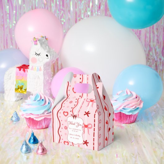 First Birthday valentine baby birthday party フェイバーボックス (パーティー)