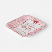 First Birthday valentine baby birthday party ペーパープレート (傾斜あり)