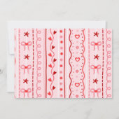 First Birthday valentine baby birthday party 招待状 (裏面)