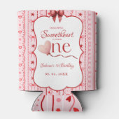 First Birthday valentine baby birthday party 缶クーラー (裏面)