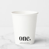 First BithdayフォトアクリルサインBlack & White 紙コップ (裏面)