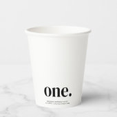 First BithdayフォトアクリルサインBlack & White 紙コップ (正面)