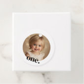 First Bithdayフォトメッセージカードイン白黒 フェイバータグ (インサイチュ)