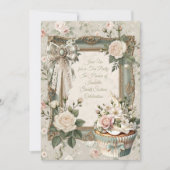 First Bloom Floral Tea Party Sweet 16 Invitation 招待状 (正面)