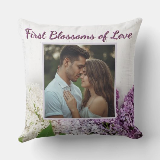 First Blossoms of Love Pillow | Personalized  クッション (裏面)