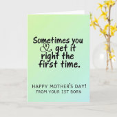 First Born Mothers Day Art Card カード (黄色い花)