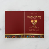 First Candle of Hanukkahフェスティバルof Lightsパーティー 招待状 (内部)