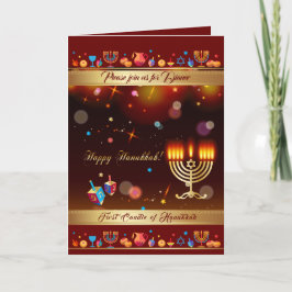 First Candle of Hanukkahフェスティバルof Lightsパーティー 招待状