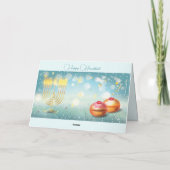 First Candle of Hanukkahライトフェスティバルパーティー サンキューカード (裏面)