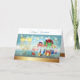 First Candle of Hanukkahライトフェスティバルパーティー サンキューカード