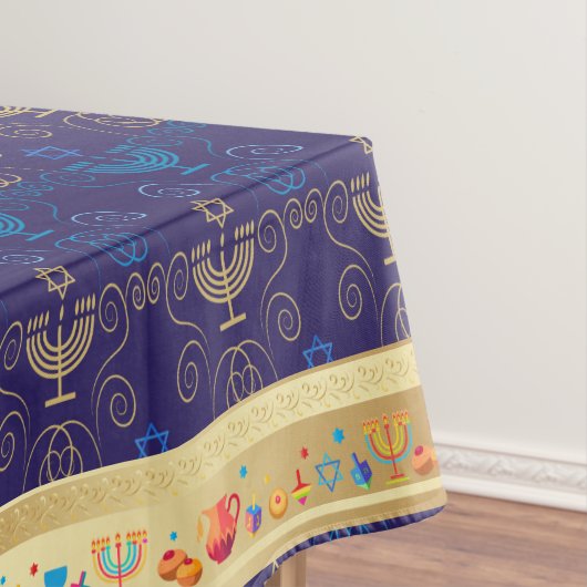 First Candle of Hanukkah Festival of Lights Party テーブルクロス (インサイチュ)