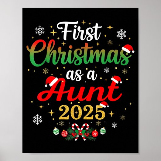 First Christmas As A Aunt 2025 New Mommy Xmas  ポスター (正面)