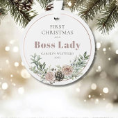 First Christmas as a Boss Lady Name Year オーナメント