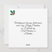 FIRST CHRISTMAS AS A CHRISTIAN New Believer シーズンカード (裏面)