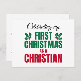 FIRST CHRISTMAS AS A CHRISTIAN New Believer シーズンポストカード