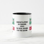 FIRST CHRISTMAS AS A CHRISTIAN New Believer マグカップ (中央)