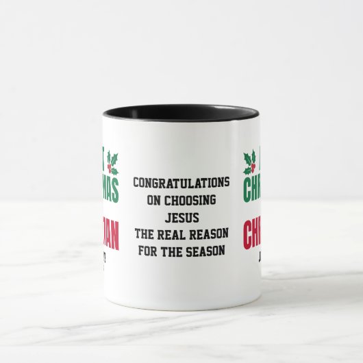 FIRST CHRISTMAS AS A CHRISTIAN New Believer マグカップ (中央)
