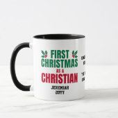 FIRST CHRISTMAS AS A CHRISTIAN New Believer マグカップ (左)