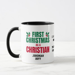 FIRST CHRISTMAS AS A CHRISTIAN New Believer マグカップ