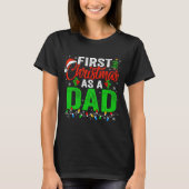 First Christmas As A Dad Xmas Lights New Dad Chris Tシャツ (正面)