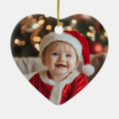 First Christmas as a Family of Three セラミックオーナメント (裏面)