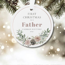 First Christmas as a Father Name Year オーナメント